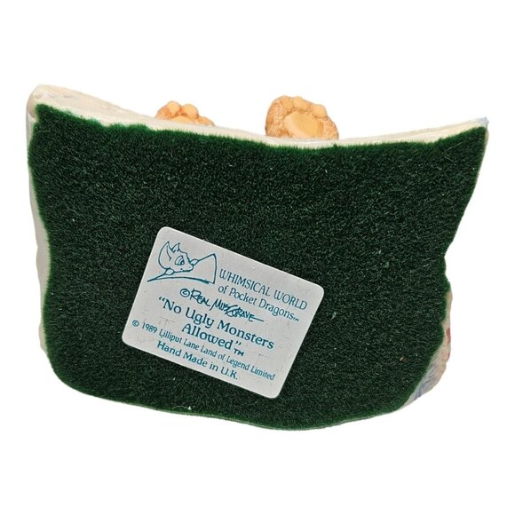 Whimsical World of Pocket Dragons No Ugly Monsters Allowed SIGNED Figurine 1989 - Picture 7 of 7